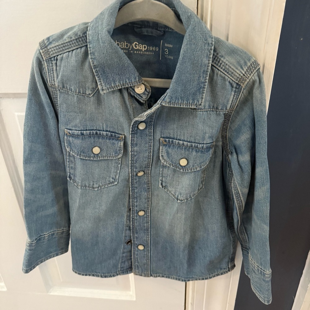 GAP Kids Denim Button Down Shirt 3t